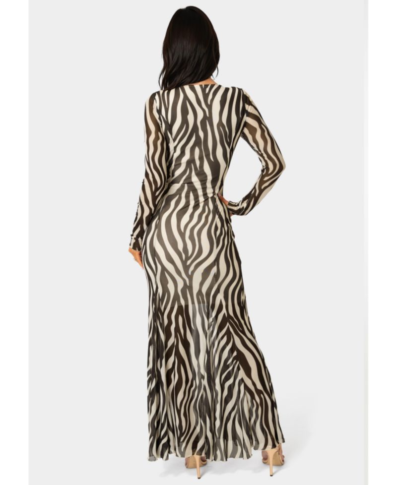 Women's Long Sleeve Powermesh Dress