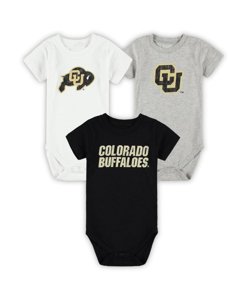 Baby Boys and Girls Colorado Buffaloes 3-Pack Bodysuit Set