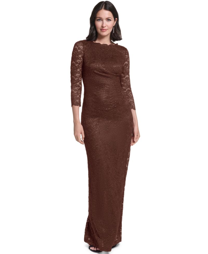 Women's Lace 3/4 Sleeve Sheath Dress