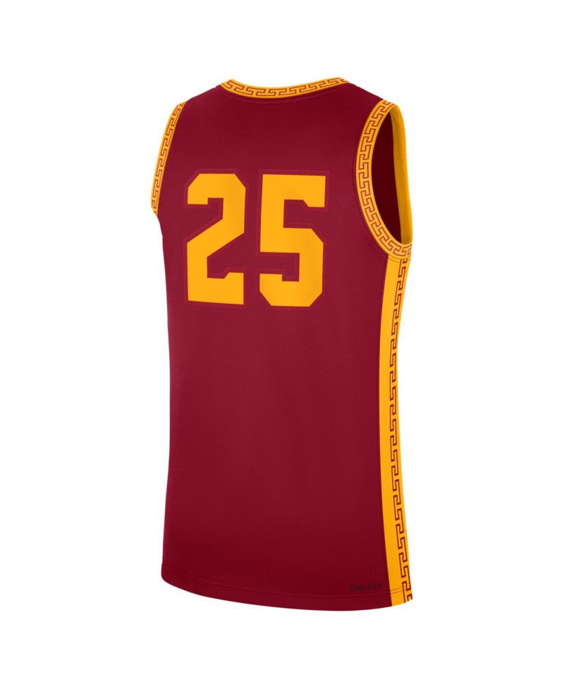 Men's 25 Cardinal USC Trojans Road Replica Basketball Jersey