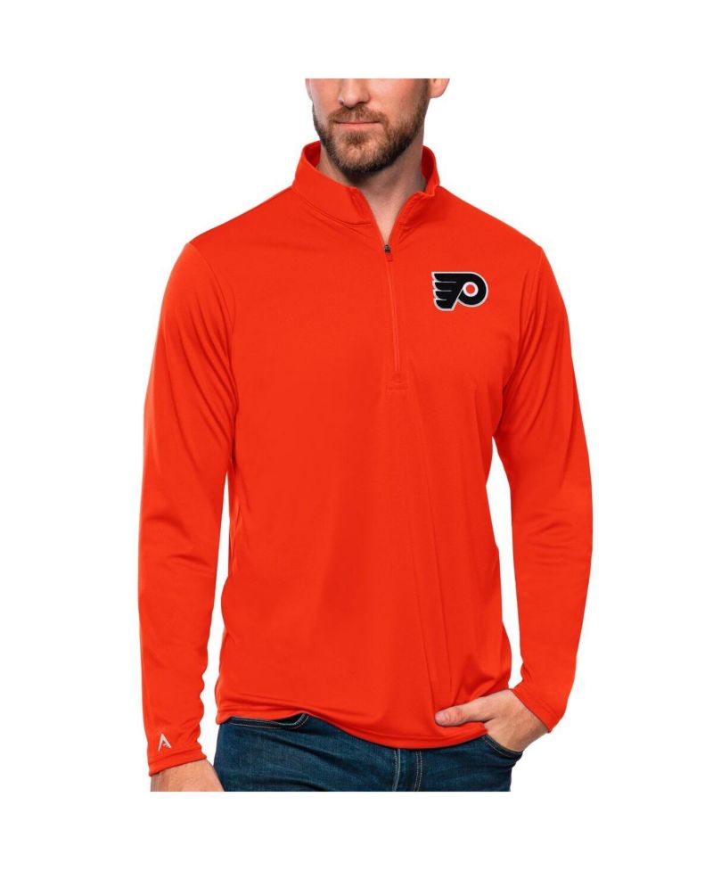 Men's Orange Philadelphia Flyers Tribute Quarter-Zip Pullover