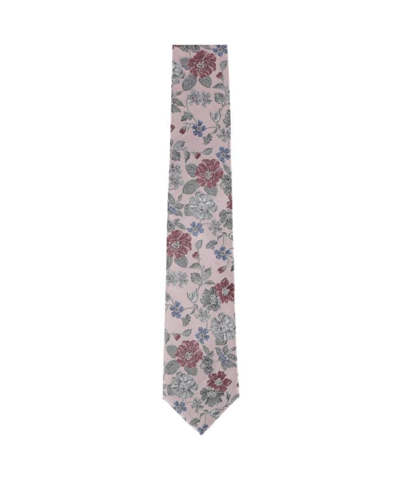 Men's Nico Subtle Vine and Flower Patterned Silk Necktie