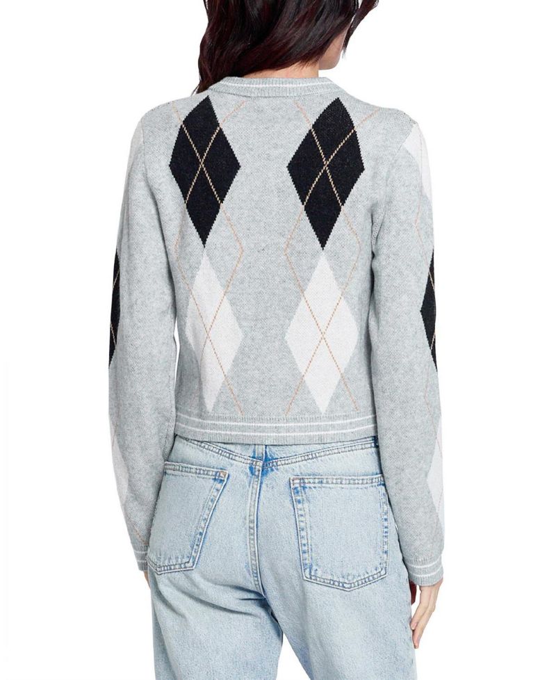 Women's Astrid Fitted Argyle Cardigan