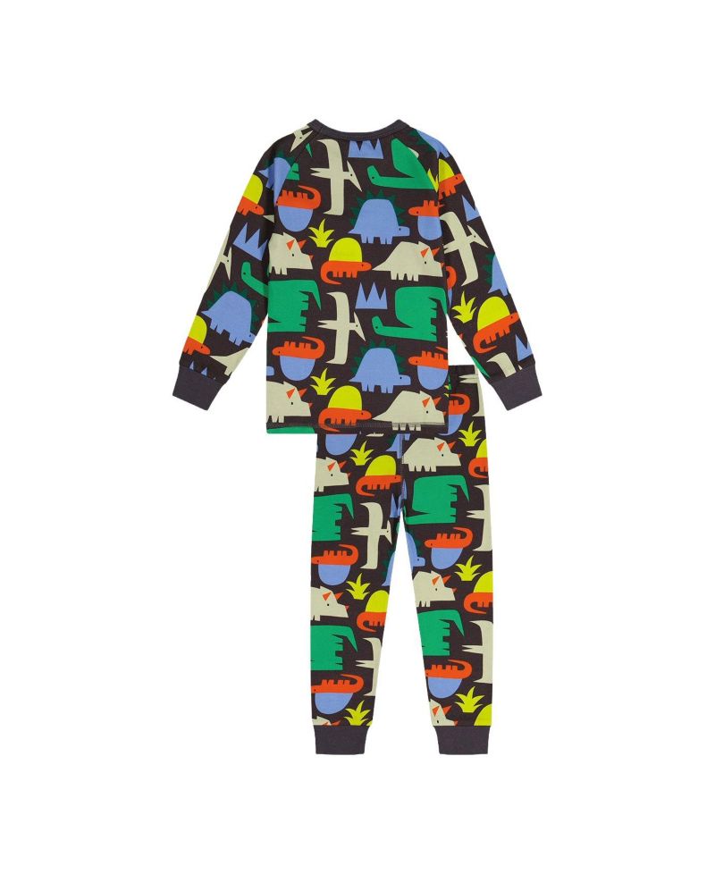 Kids&baby(6-12)Little and Big Boy Cotton Two Piece Pajama Set Dinosaur Print