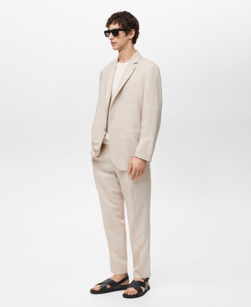 Men's Slim-Fit Linen Jacket