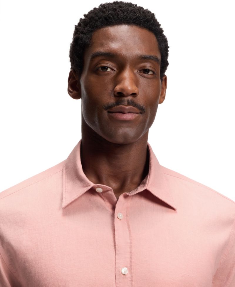 BOSS by Men's Stretch Linen Slim-Fit Shirt