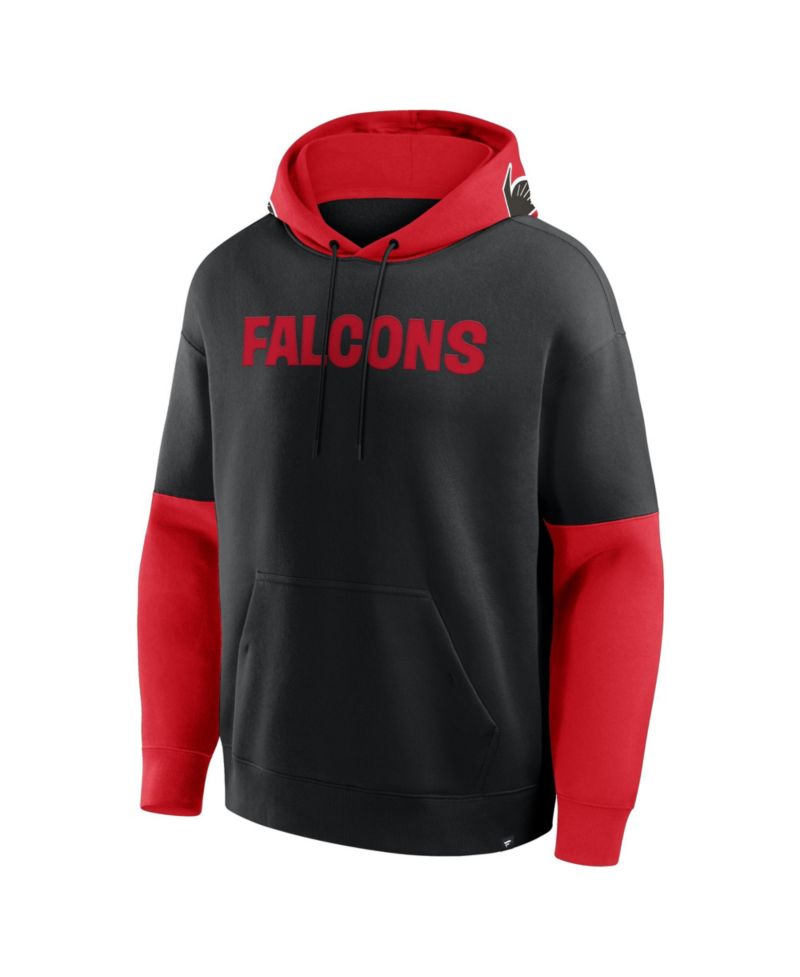 Men's Black Atlanta Falcons Helmet Retro Pullover Hoodie