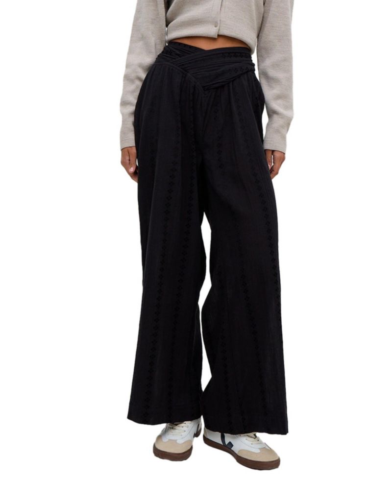 Women's Farrah Wide Leg Jacquard Trouser