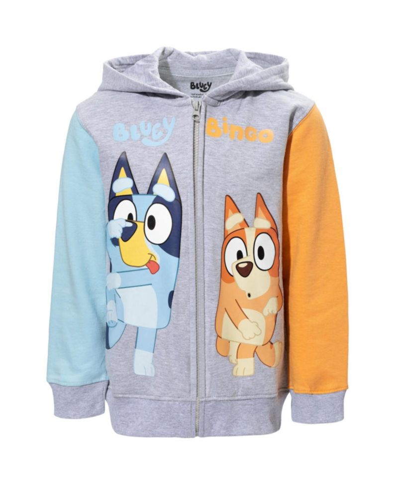 & Bingo Fleece Zip-Up Raglan Hoodie Toddler| Child Boys
