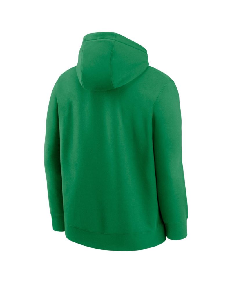 Men's Green Oregon Ducks Primetime Arched Club Fleece Pullover Hoodie