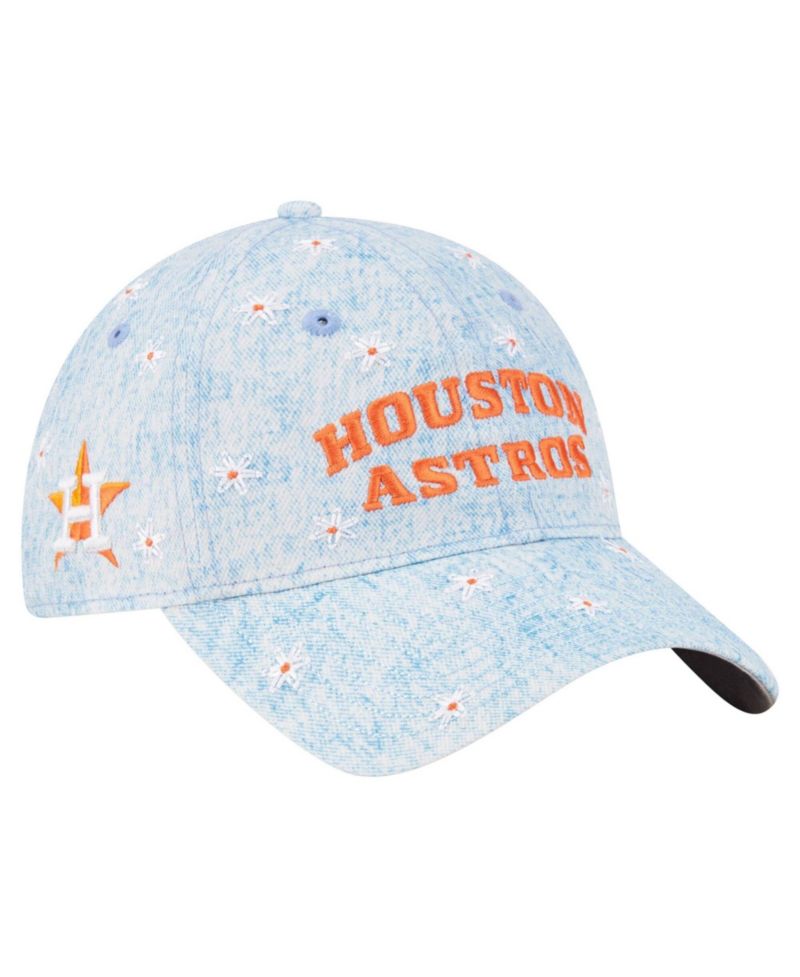 Women's Light Blue Houston Astros Daisy All Over 9TWENTY Adjustable Hat