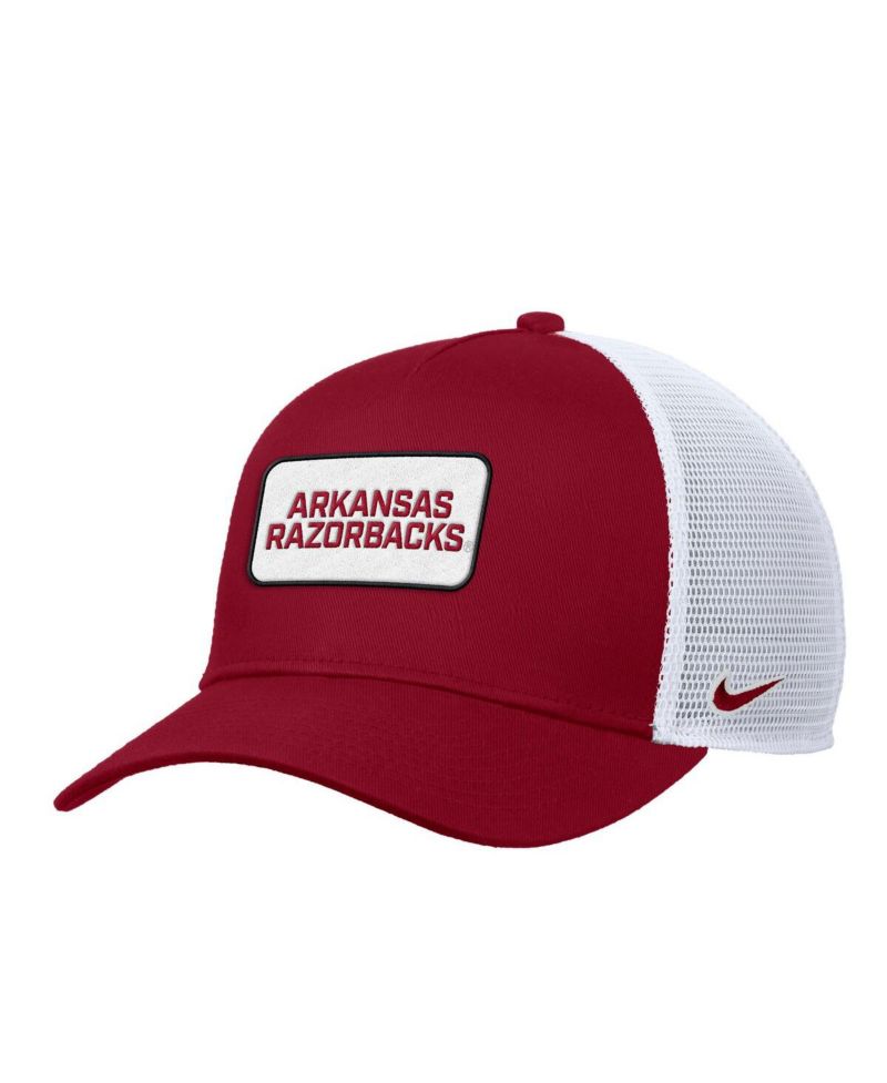 Men's Cardinal Arkansas Razorbacks 2025 On-Field Rise Trucker Performance Adjustable Hat