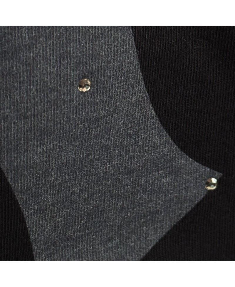 Women's Black San Francisco Giants Rhinestone Sprinkle Boxy Cropped T-Shirt