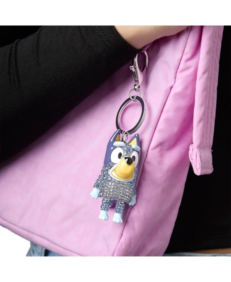 Bag Charm Pave Crystal, Official License Charm Keychain with Lobster Clip