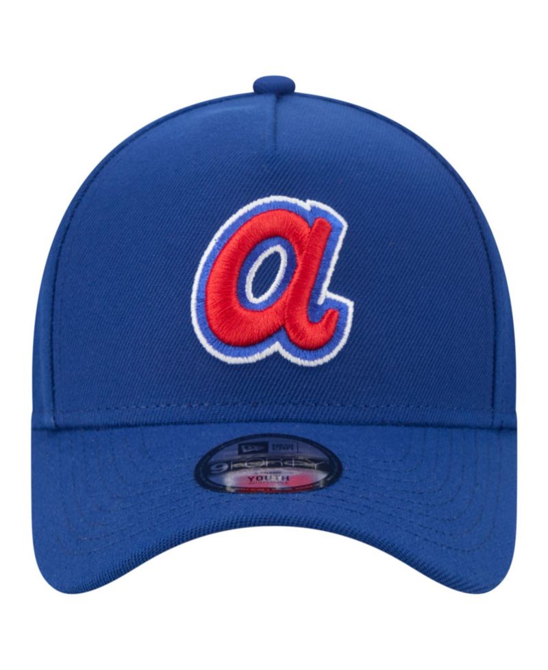 Big Boys and Girls Atlanta Braves Cooperstown Logo 9FORTY Retro Adjustable Baseball Cap