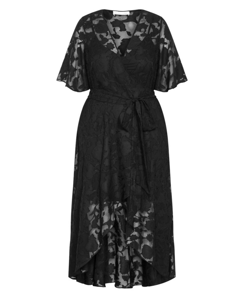 Women's Plus Size Love Wrap Maxi Dress