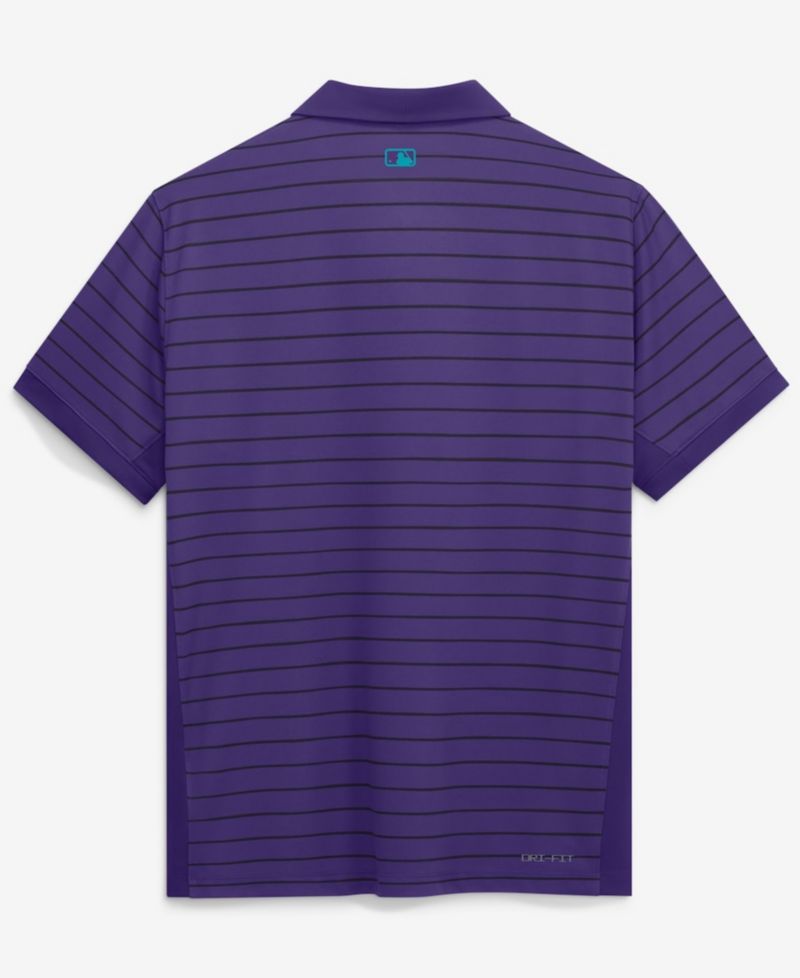 Men's Purple/Black Arizona Diamondbacks Authentic Collection City Connect Striped Victory Dri-FIT Polo Shirt