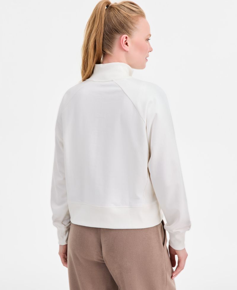 Women's Solid Fleece Quarter-Zip Sweatshirt