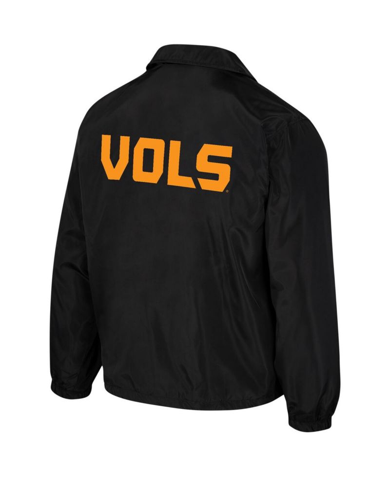 Men's and Women's Black Tennessee Volunteers Coaches Full-Snap Jacket