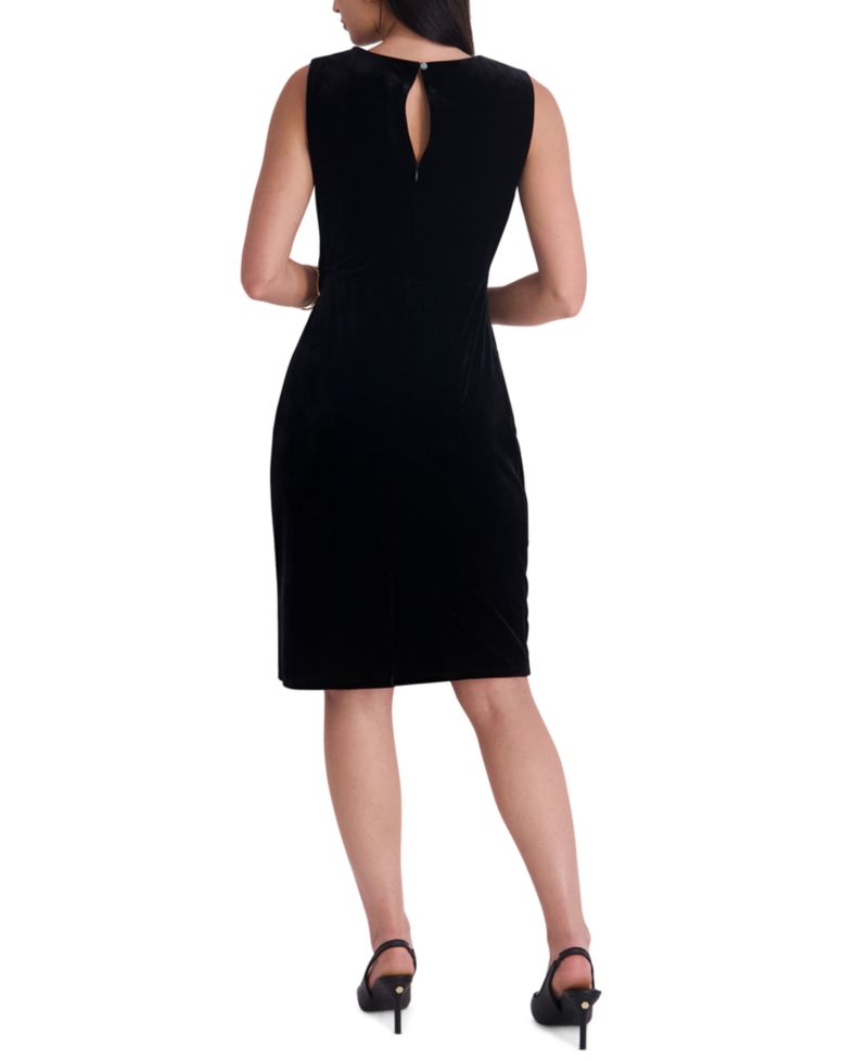 Women's Velvet Cocktail Midi Dress