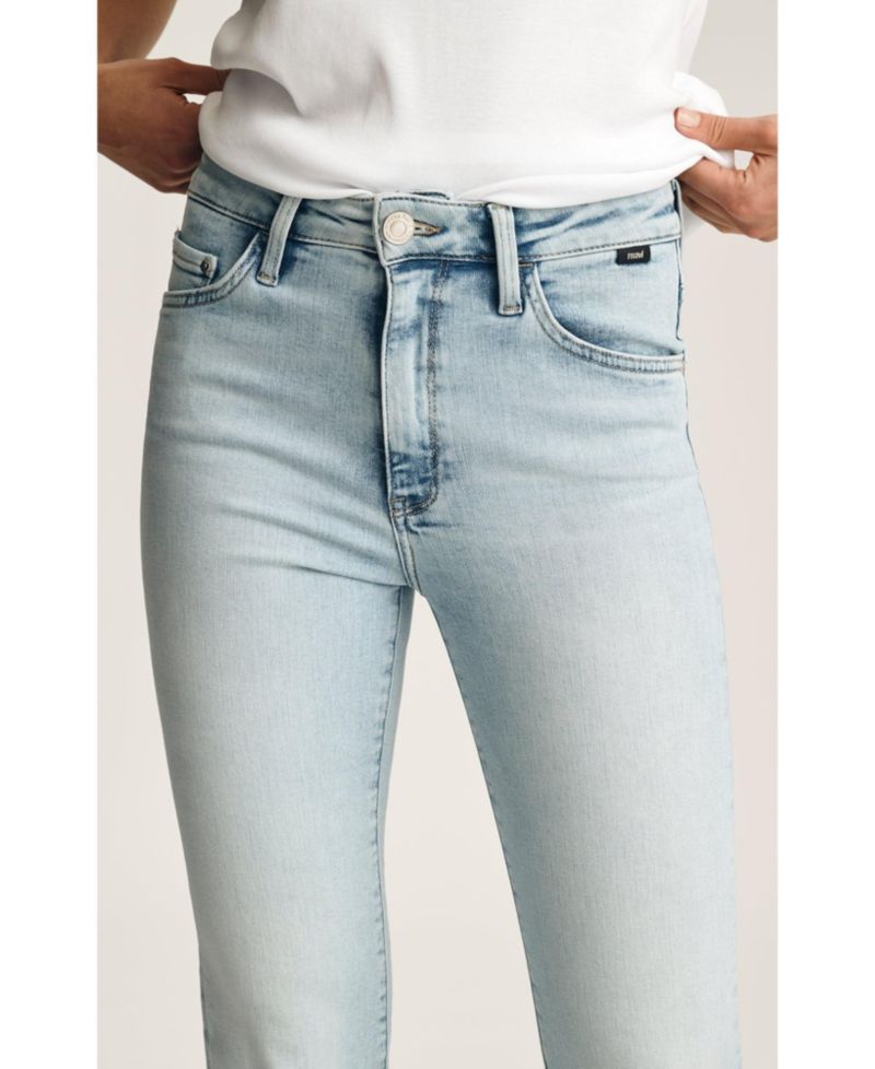 Women's New York High Rise Straight Leg In Lt Brushed Classic Blue