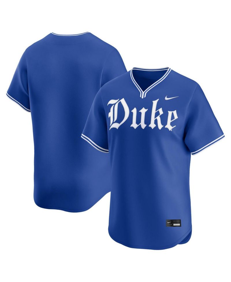 Men's Royal Duke Blue Devils Road College Limited Baseball Jersey