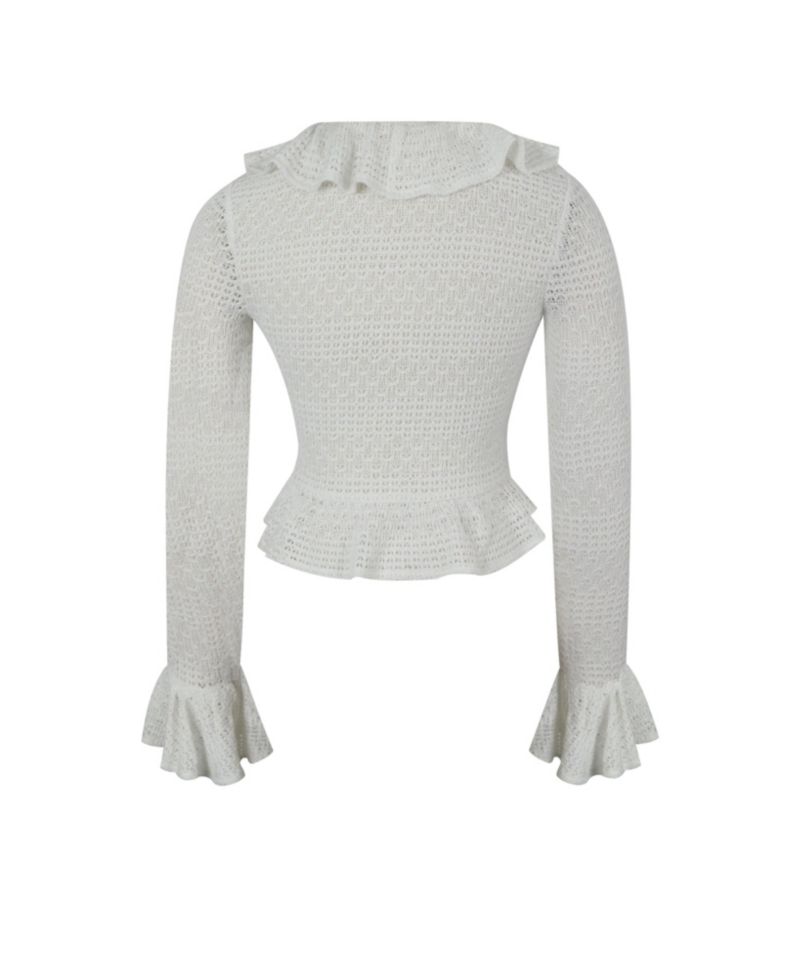 Women's Urva V-Neck Ruffle Flared-Sleeve Blouse