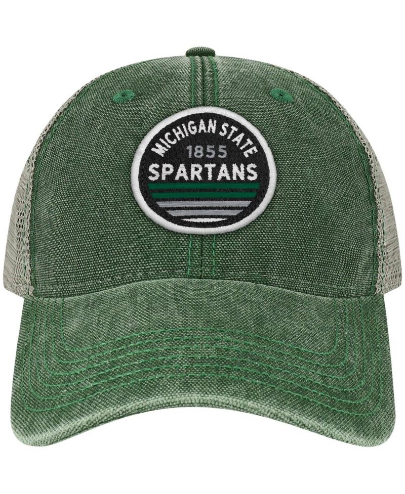 Men's Green Michigan State Spartans Sunset Dashboard Trucker Snapback Hat