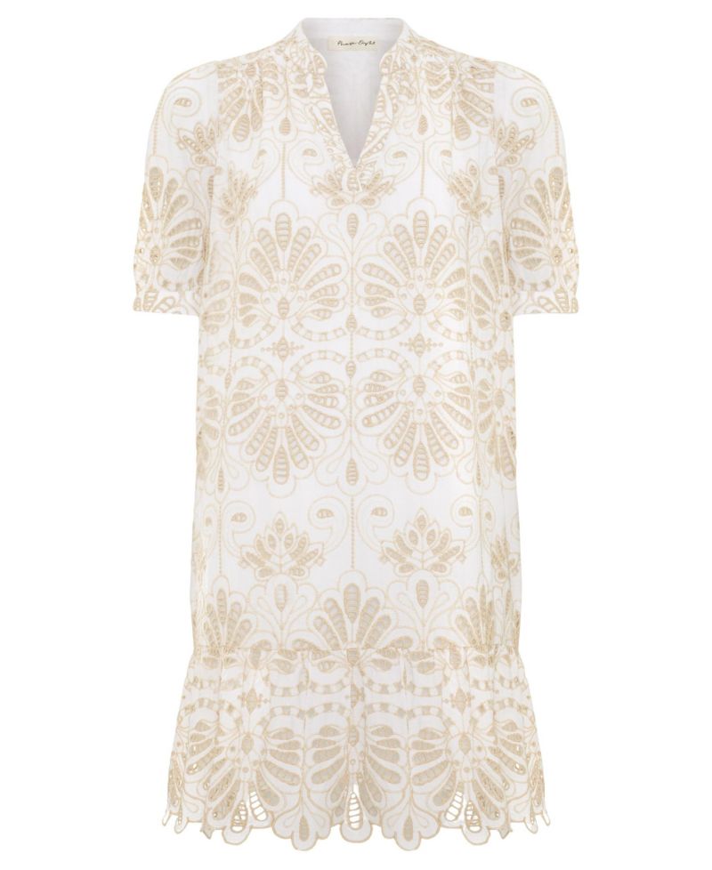 Women's Liliana Puff-Sleeve V-Neck Floral Mini Dress