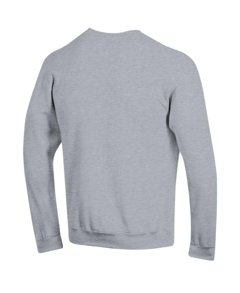 Men's Heather Gray Auburn Tigers Arch Over Logo Pullover Sweatshirt
