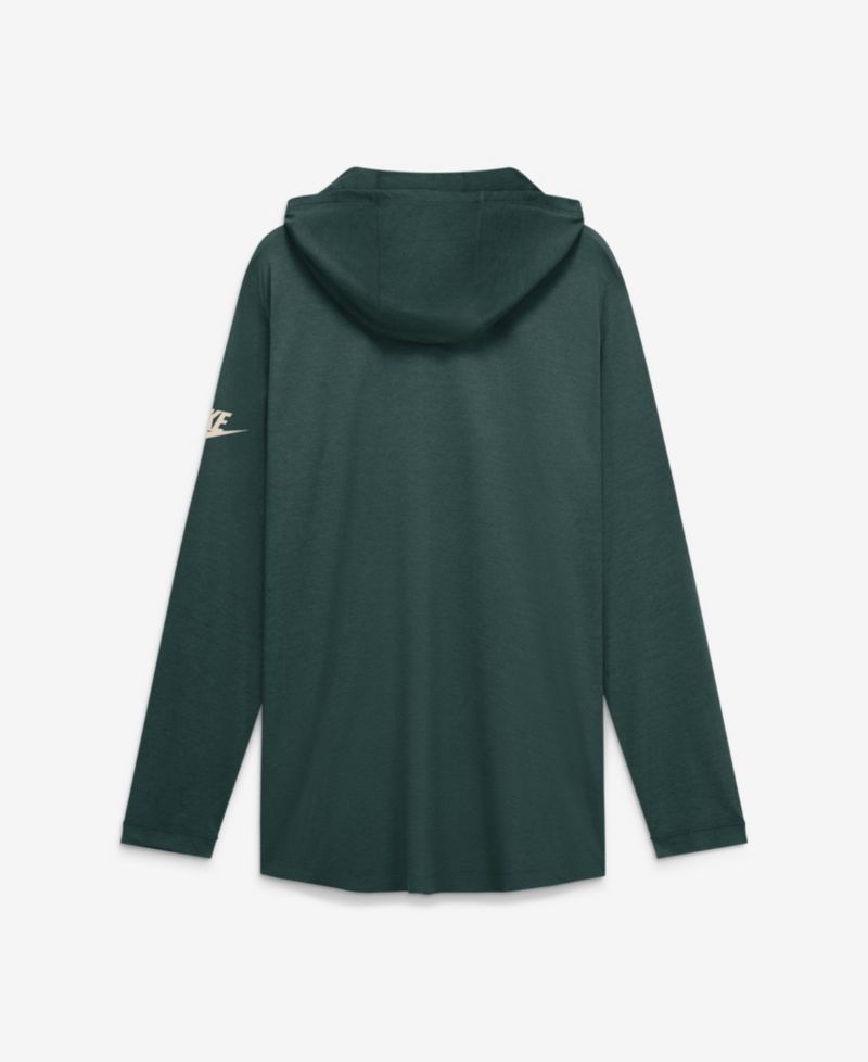 Men's Green Michigan State Spartans Legacy Arch Tri-Blend Long Sleeve Hooded T-Shirt