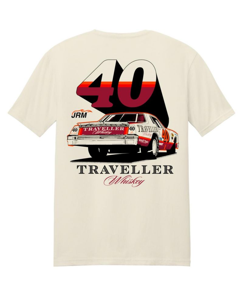 Men's Cream Justin Allgaier Traveler Whiskey T-Shirt