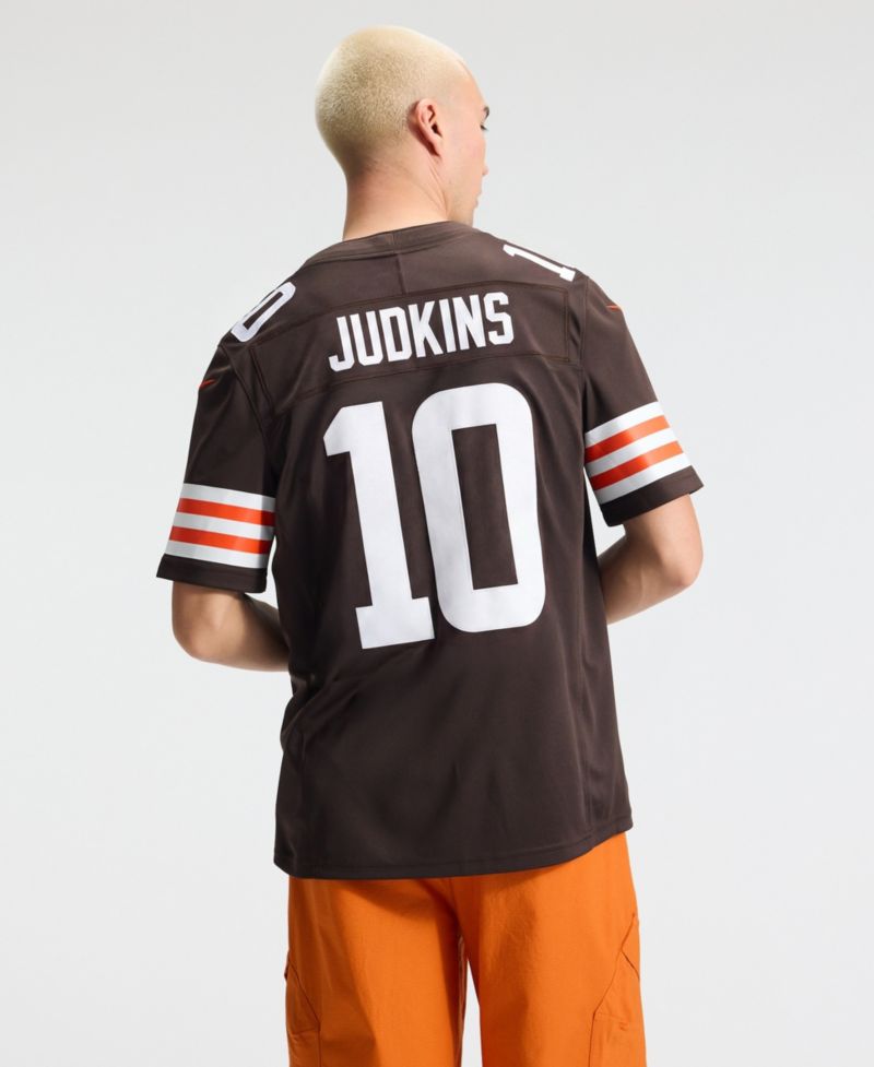Men's Quinshon Judkins Brown Cleveland Browns Team Vapor F.U.S.E. Stitched Limited Jersey