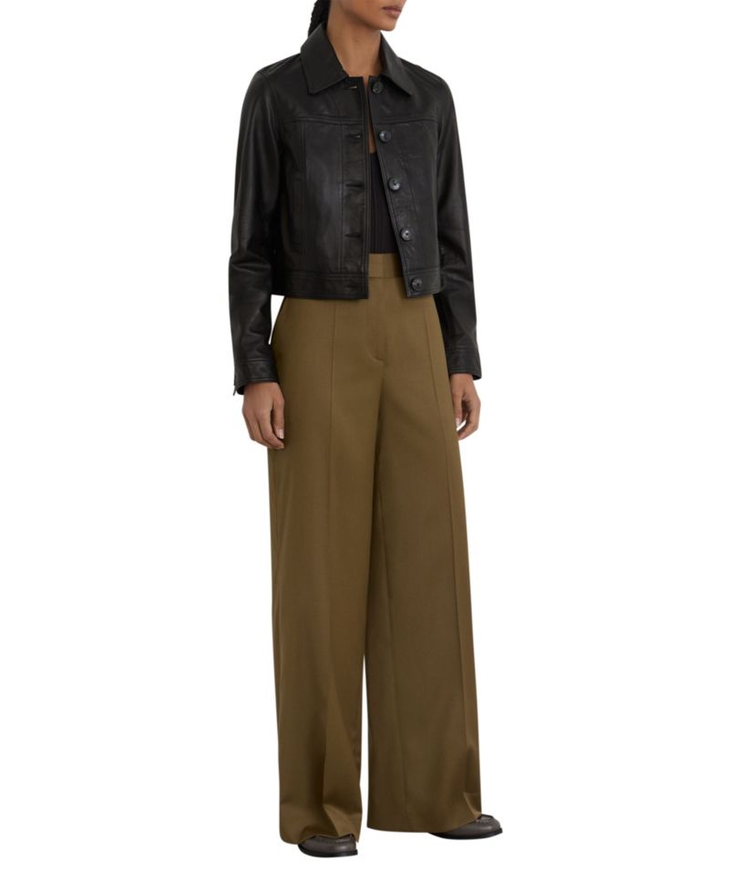 Petite Adie Wool-Blend Wide-Leg Trousers