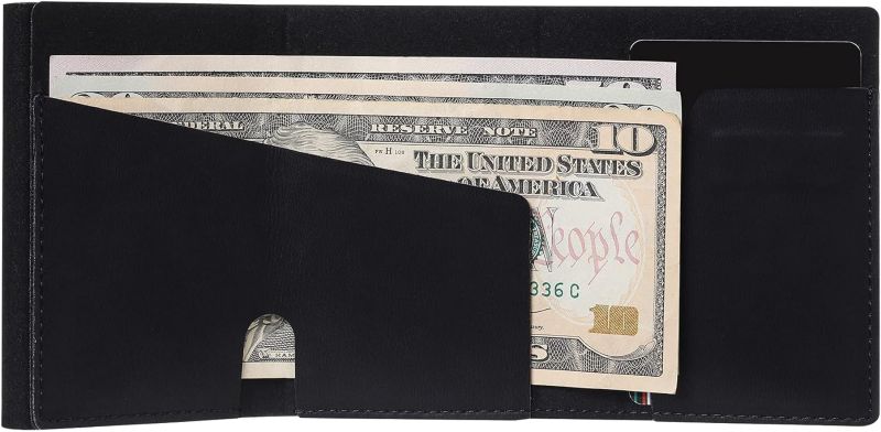 Men's Card Blocr Slim RFID Blocking Credit Card Wallet Black PU Leather