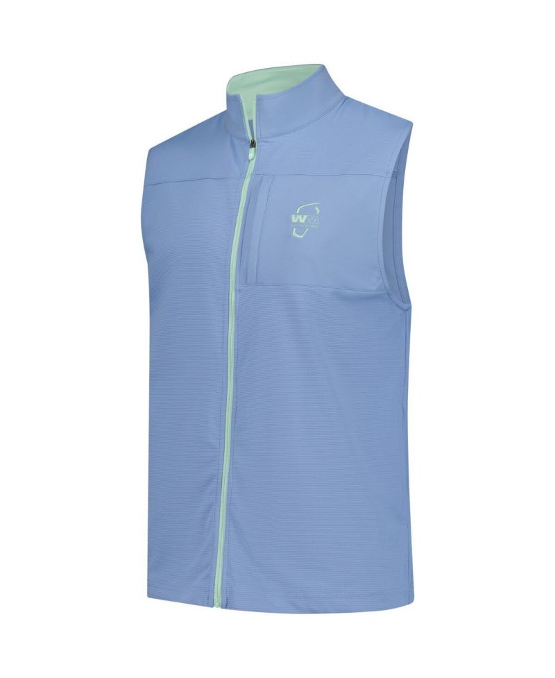 Men's Blue WM Phoenix Open Ottoman Knit Full-Zip Vest