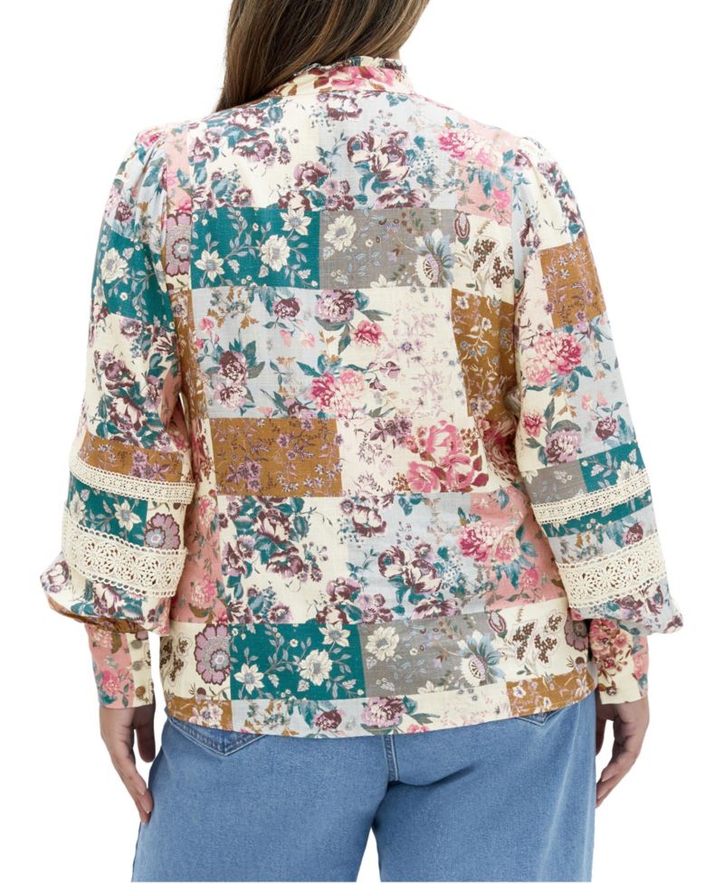 Plus Size Whimsical Print Shirt