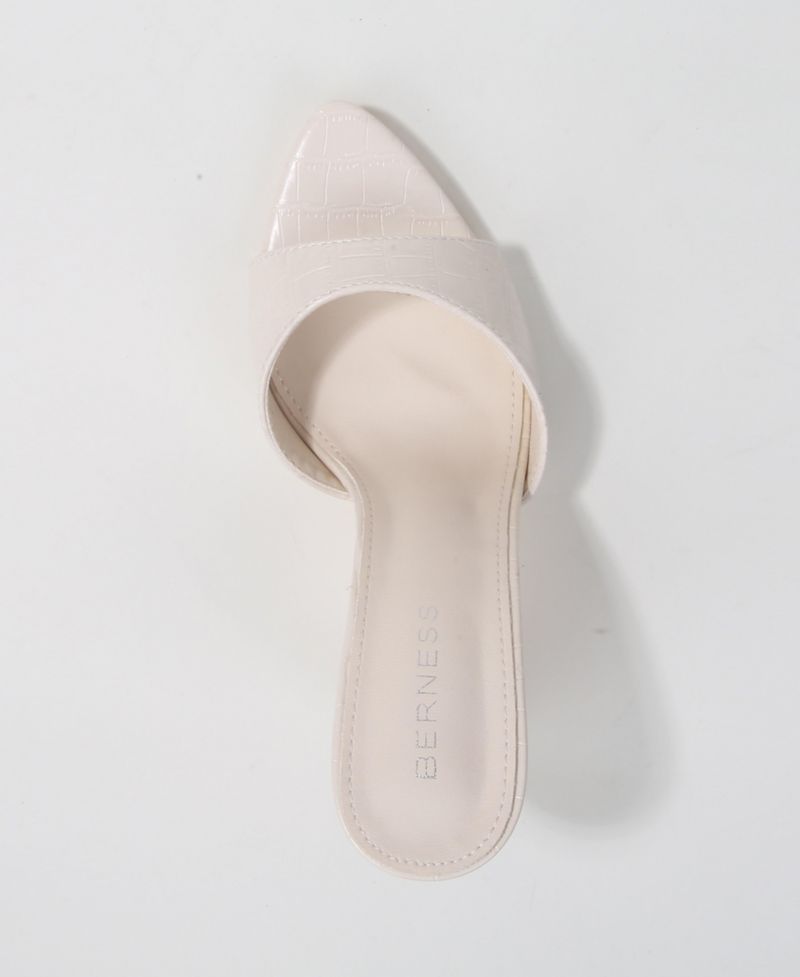 Jessa Croc Embossed Stiletto Slide Sandals