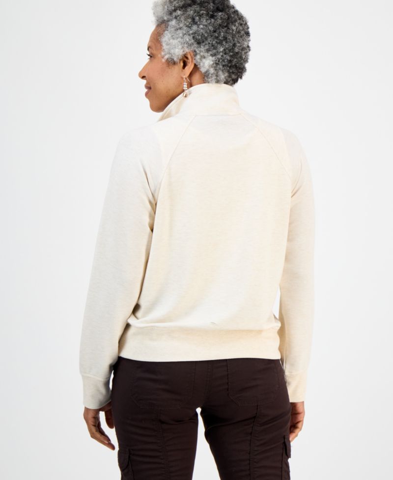 Petite LuxLounge Fleece French Terry Half-Zip Sweatshirt