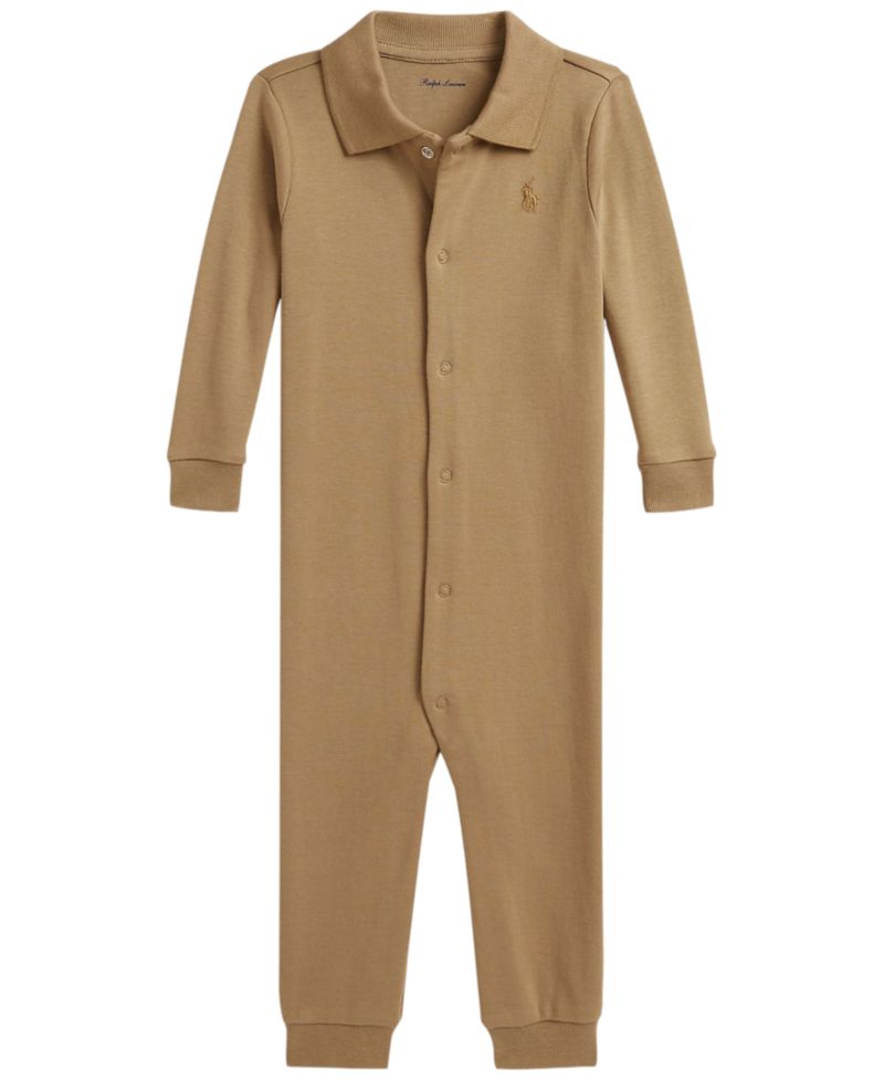 Baby Boys' Soft Cotton Polo Coverall