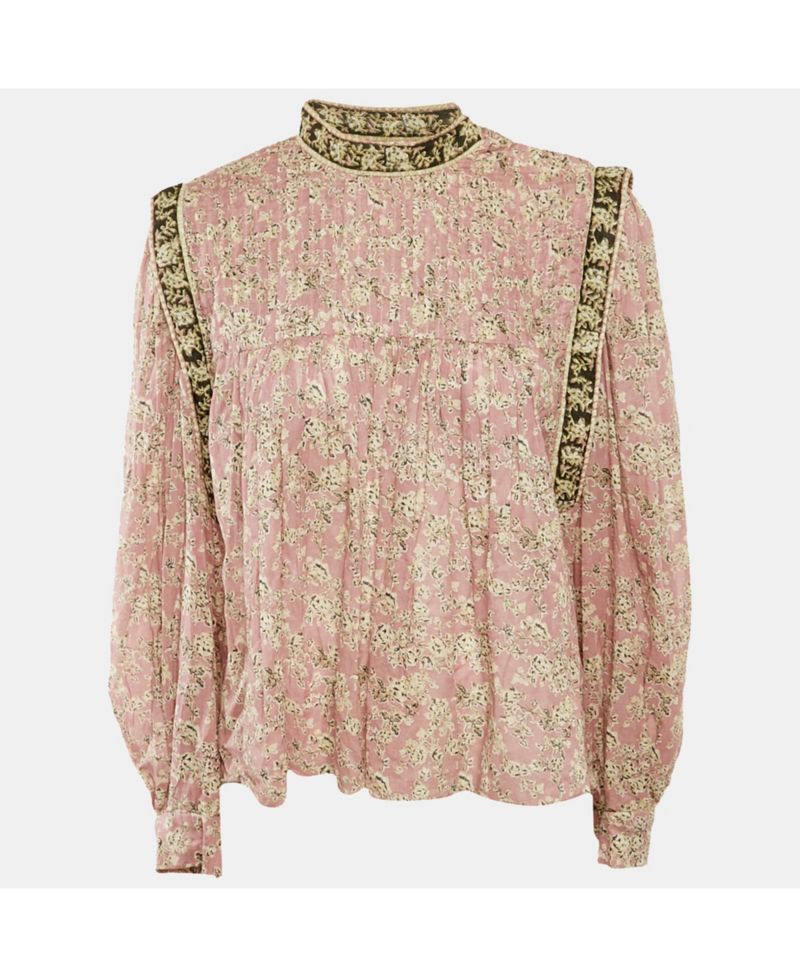 Women's Etoile Lilac Floral Print Cotton Voile Blouse