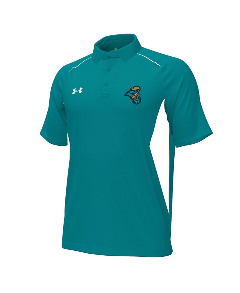 Men's Teal Coastal Carolina Chanticleers Sideline Title Performance Polo Shirt