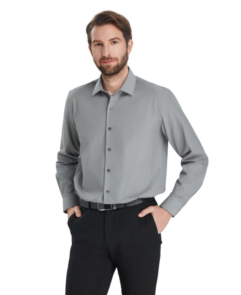 Men's Regular-Fit Solid Dress Shirt