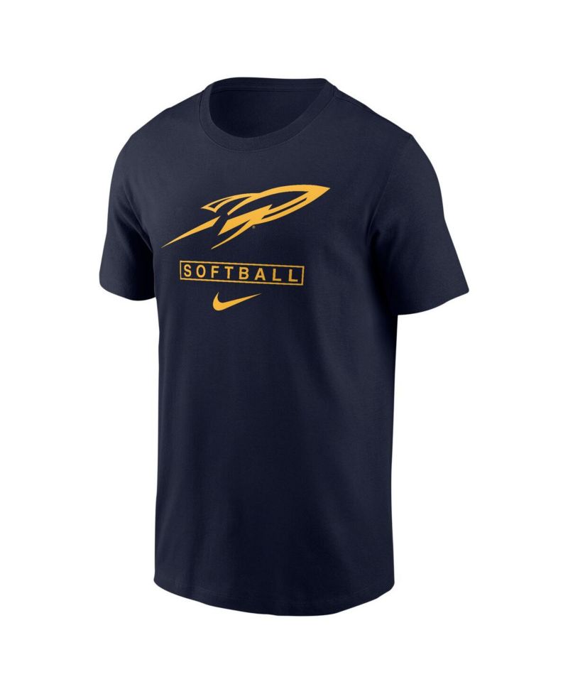 Men's Navy Toledo Rockets Softball T-Shirt