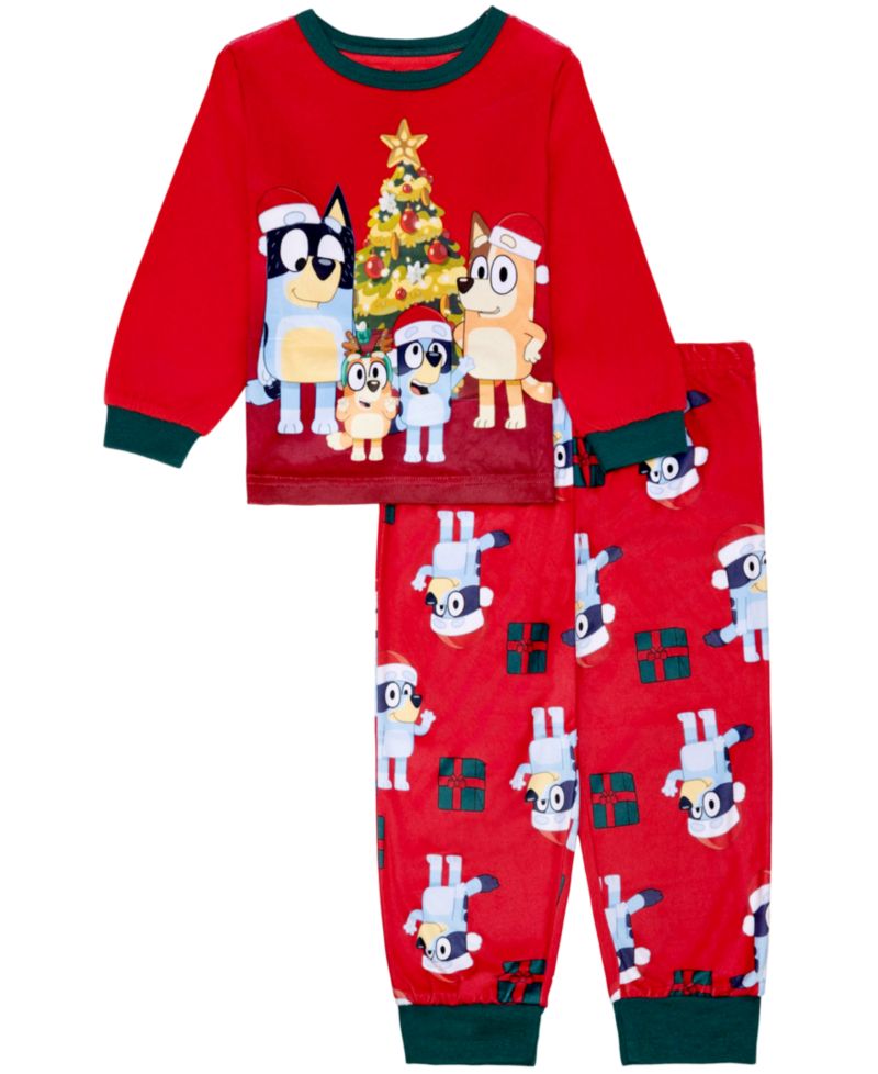 Toddler Boys' 2T-4T Gift Time Cozy Velour Pajama, 2-Piece Set