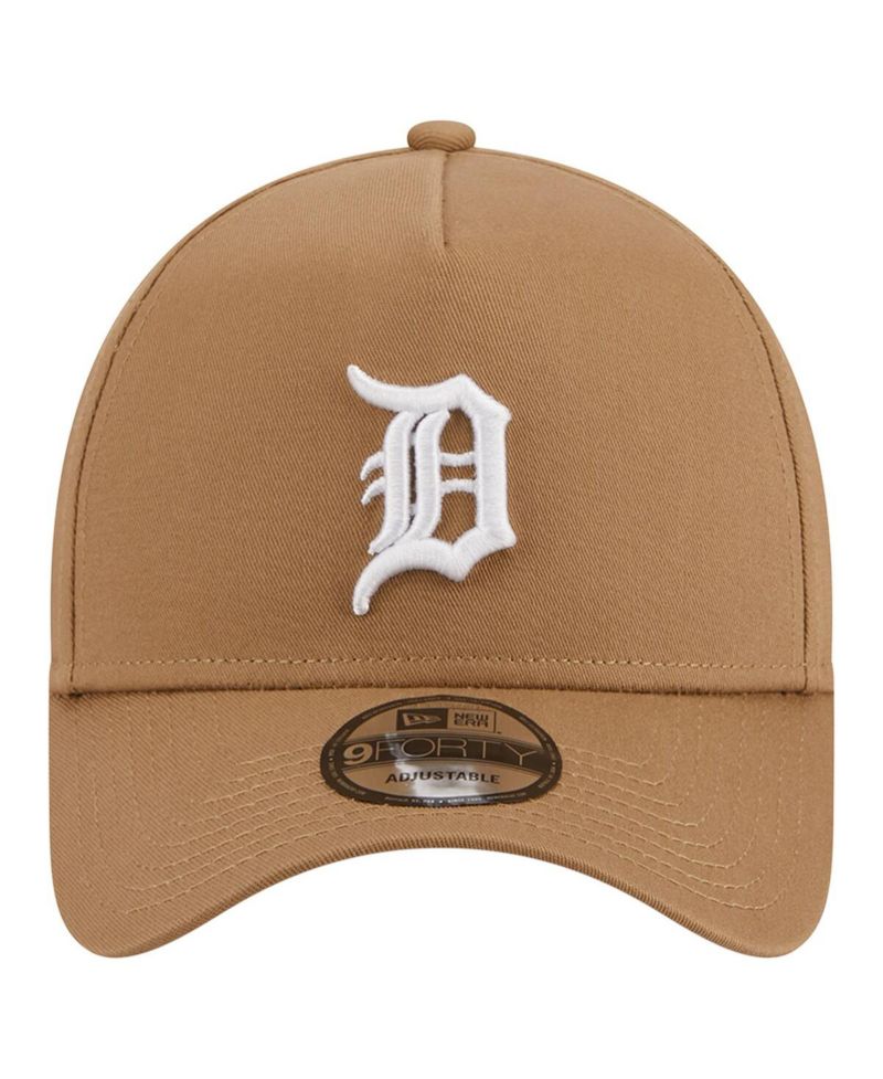 Men's Khaki Detroit Tigers A-Frame 9FORTY Adjustable Hat