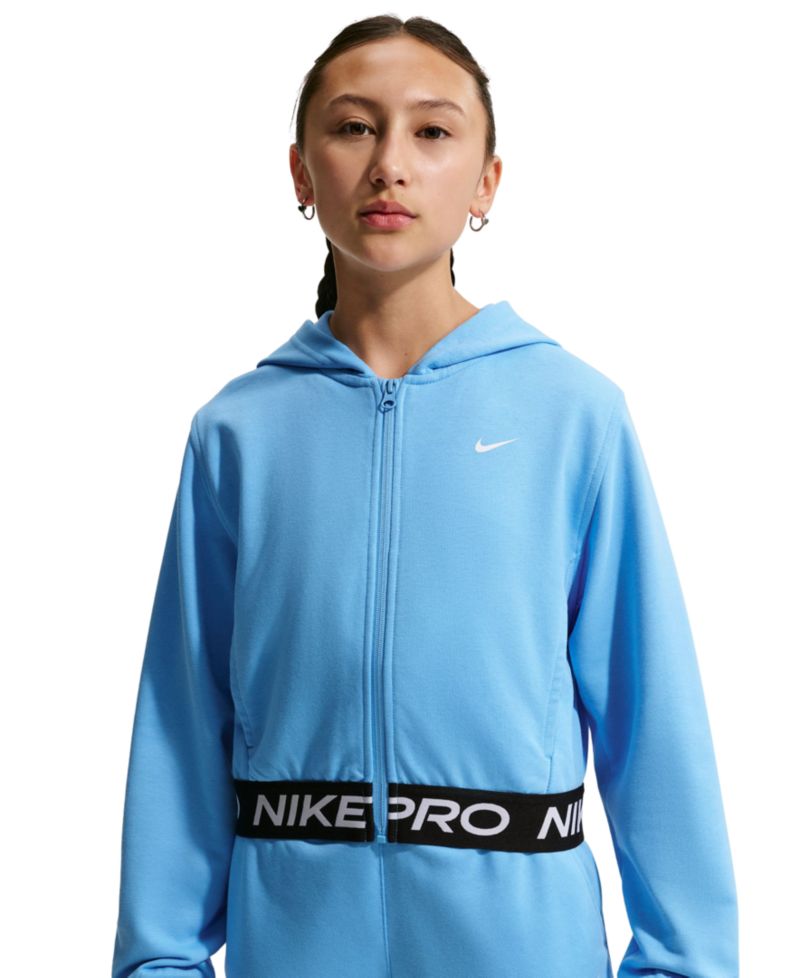 Толстовка с капюшоном на молнии Pro Fleece Dri-FIT для девочек от 7 до 16 лет