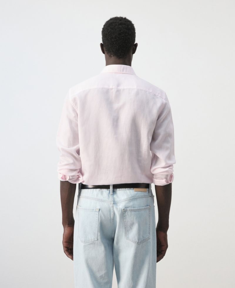 Men's Regular Fit Linen Lyocell Shirt