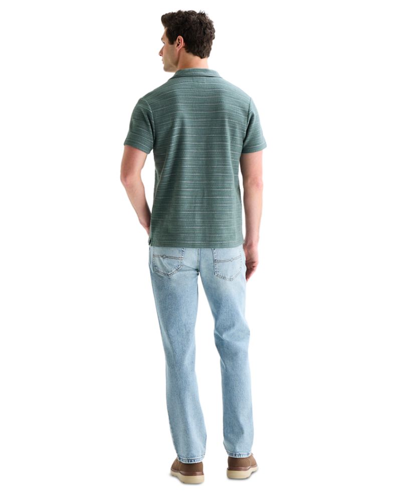 Men's Jacquard Striped Polo Shirt