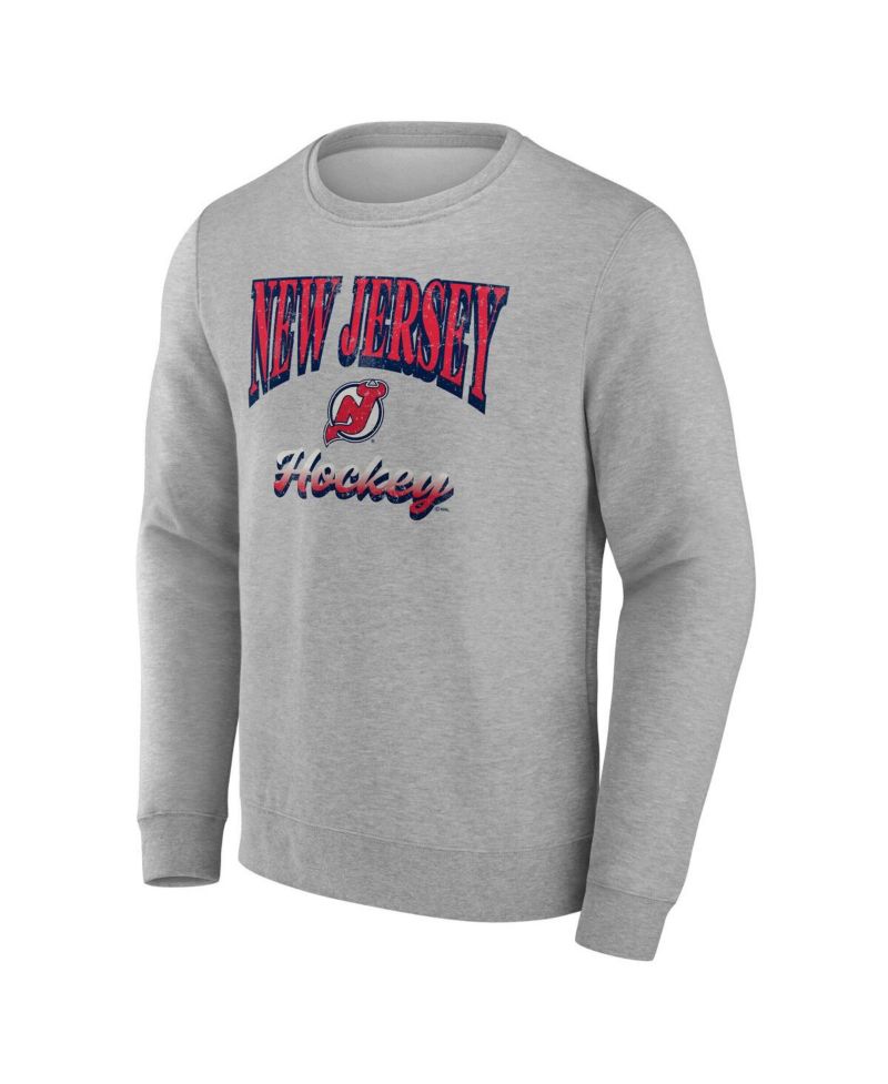 Men's Gray New Jersey Devils Light the Candle Fleece Pullover Sweatshirt